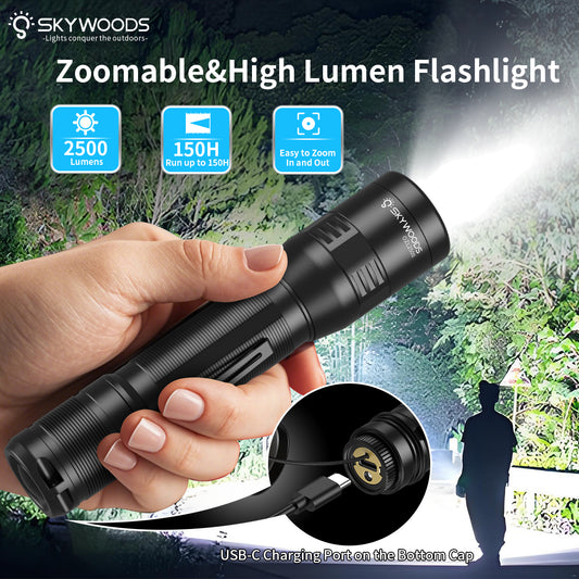 Skywoods 2500 Lumen Zoomable Torch Light OZL2500
