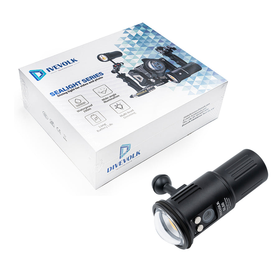 Divevolk Sealight Series SL50 Waterproof Video Light for SCUBA Diving