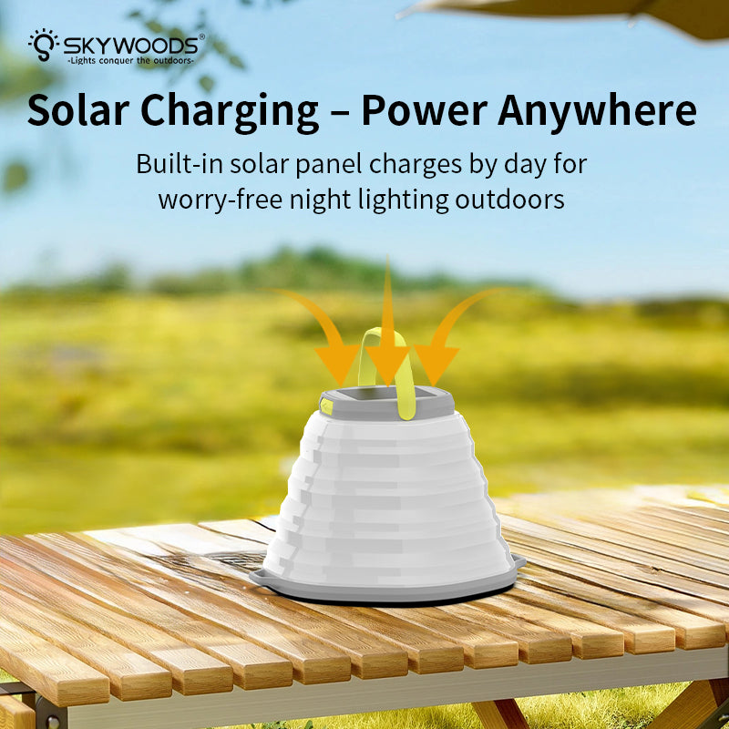 Skywoods 350 Lumen Foldable Solar Camping Lantern L51980