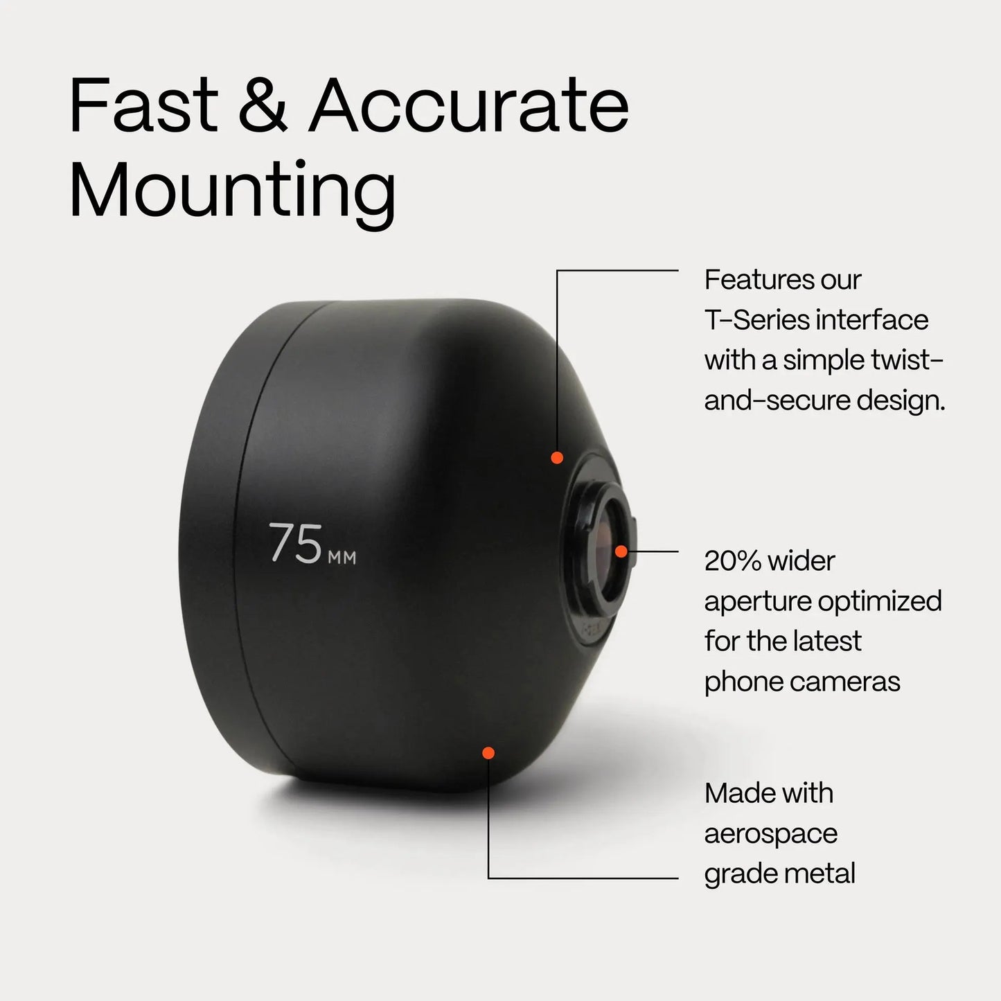 Moment 75mm Macro Mobile Lens | T-Series