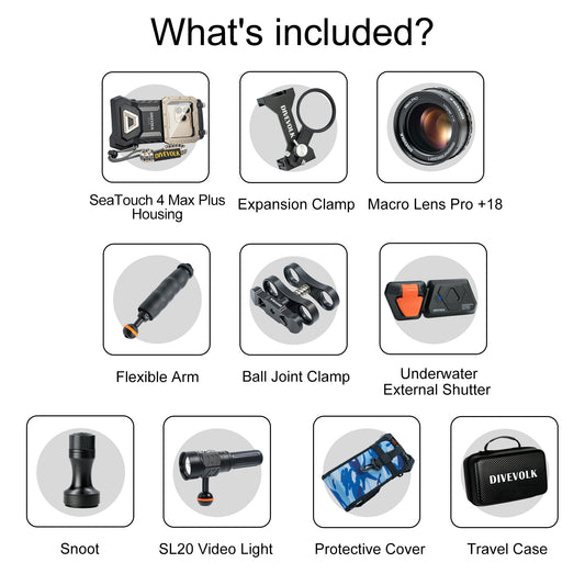 Divevolk SeaTouch 4 Max Plus Advanced Macro Lighting Kit for iPhone & Android