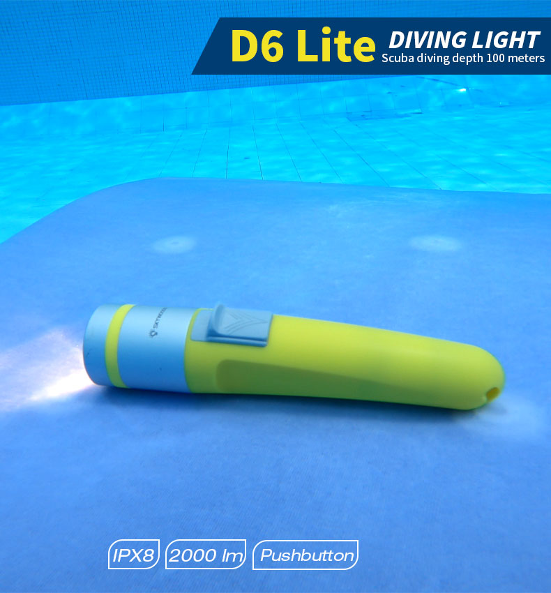 Skywoods D6 Lite 2000 Lumen Dive Torch