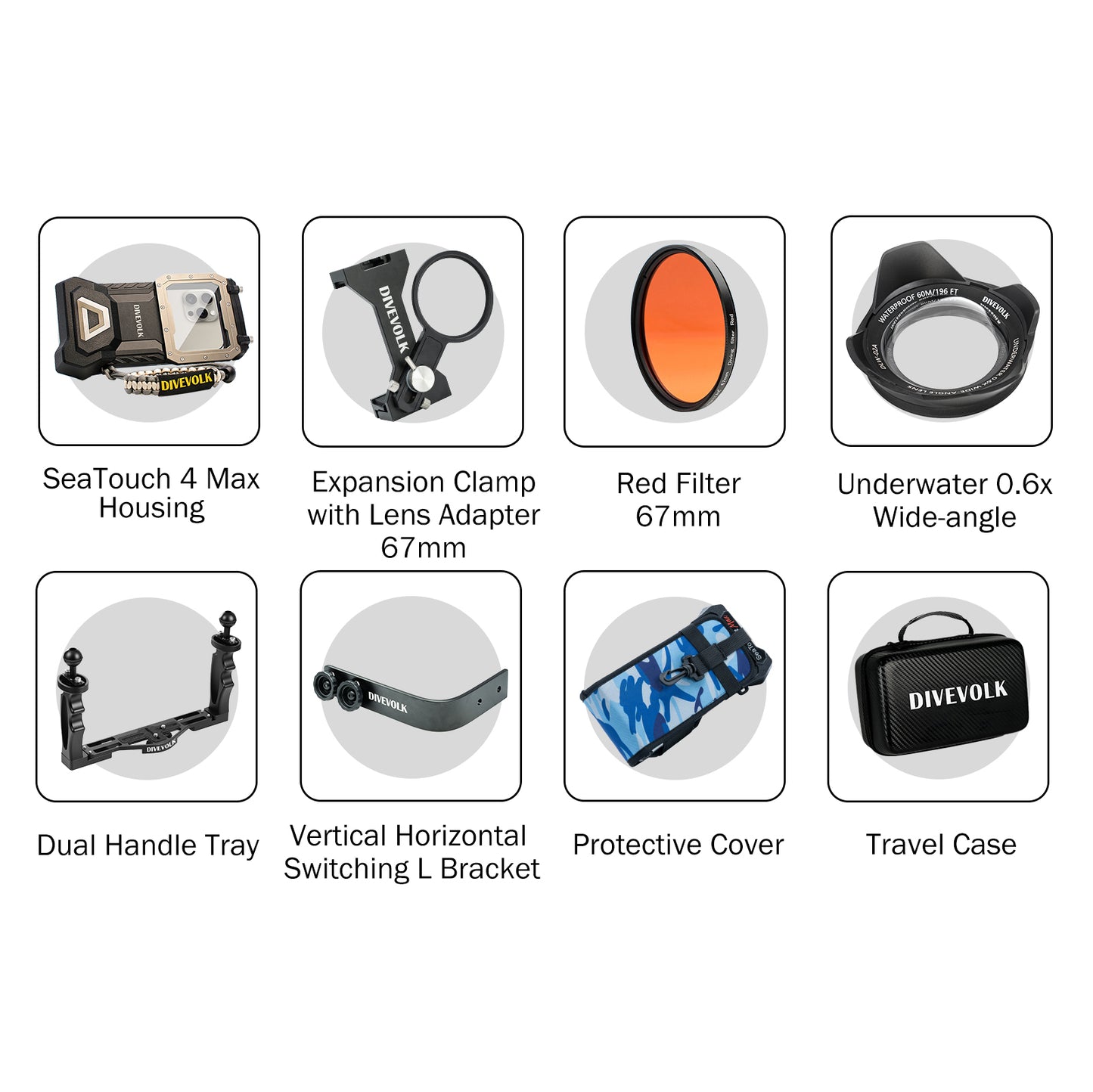 Divevolk SeaTouch 4 Max Plus Portrait View Kit