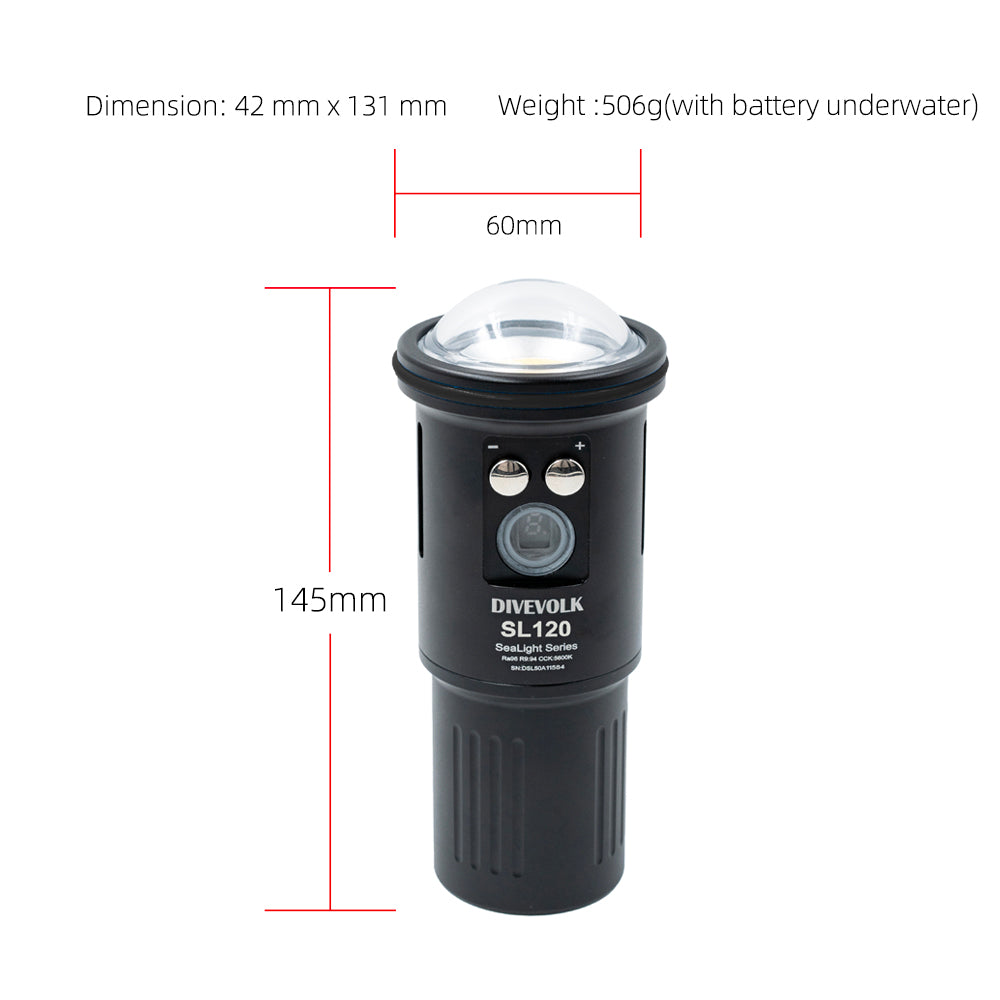 Divevolk SL120 Video Light