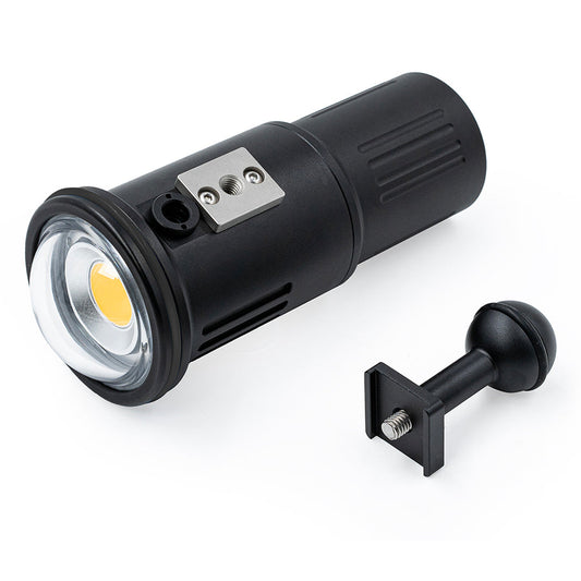 The Sealight SL50 Diving Light includes a standard 1-inch ball for mounting
