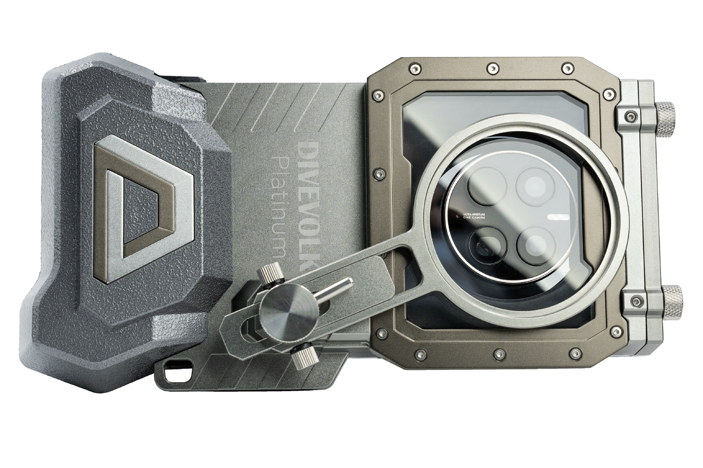 Divevolk SeaTouch 4 Max Smartphone Housing Platinum edition is made from Aluminium and includes an M67 Lens Adapter