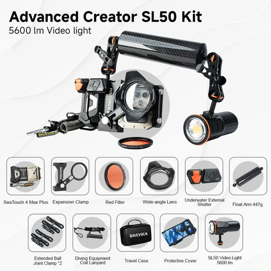 Divevolk Seatouch 4 Max Plus 5000 Lumen Advanced Creator SL50 Kit