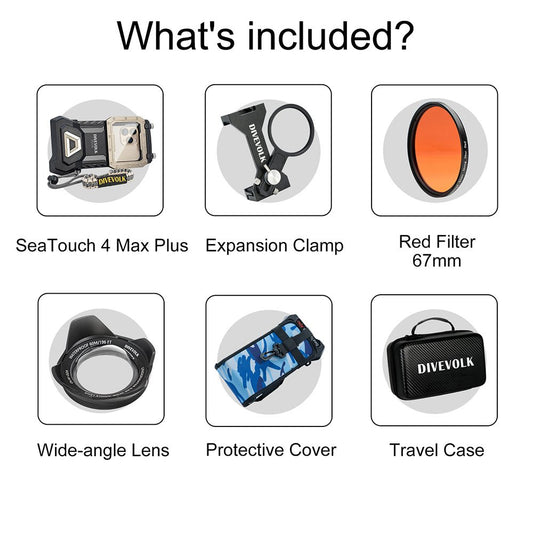 Divevolk SeaTouch 4 MAX PLUS Underwater Housing Ocean Kits