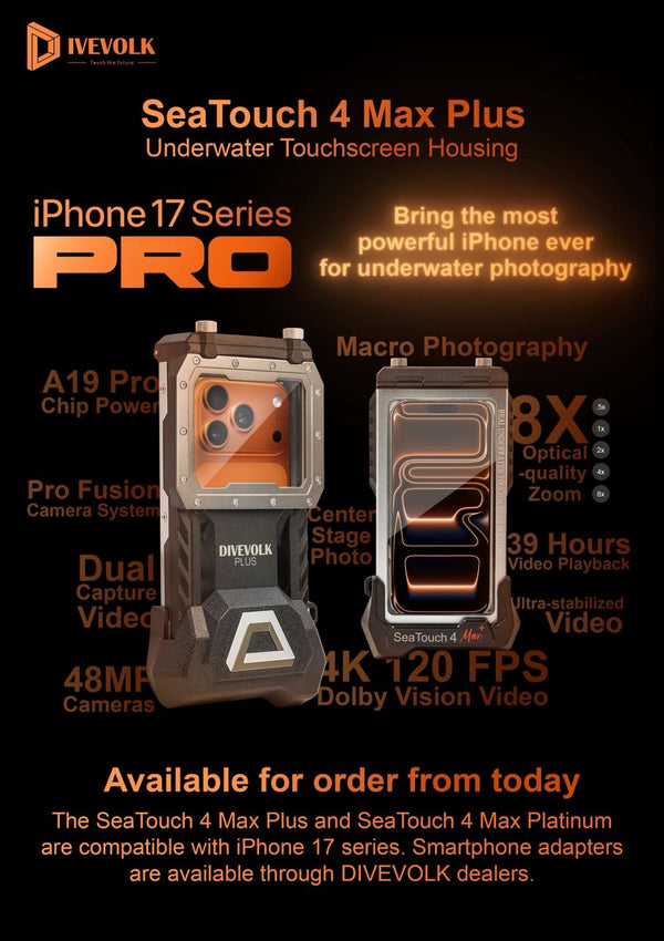 New iPhone 17 Series compatible with Divevolk Housings - LightBalance Underwater Imaging