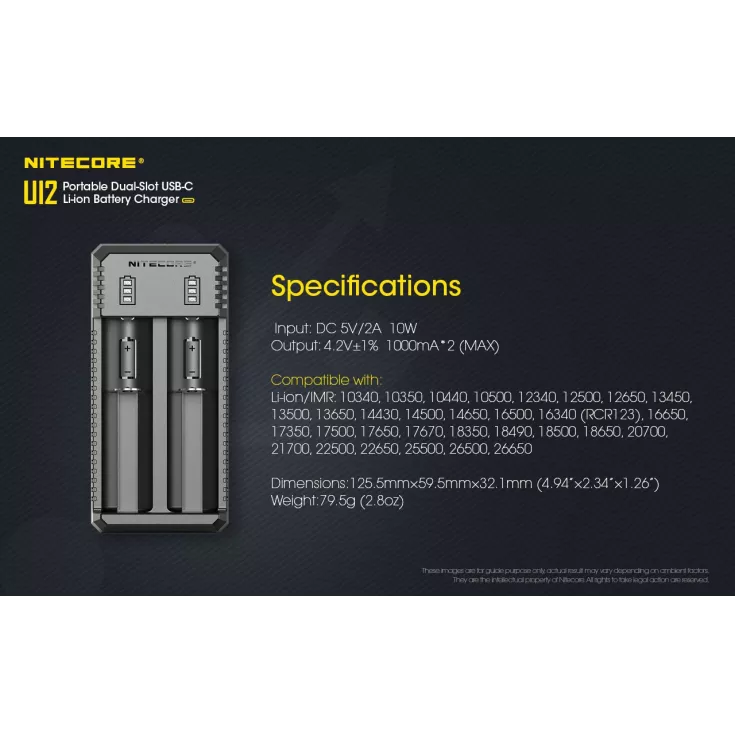 Nitecore Ui2 Double Bay USB-C Charger