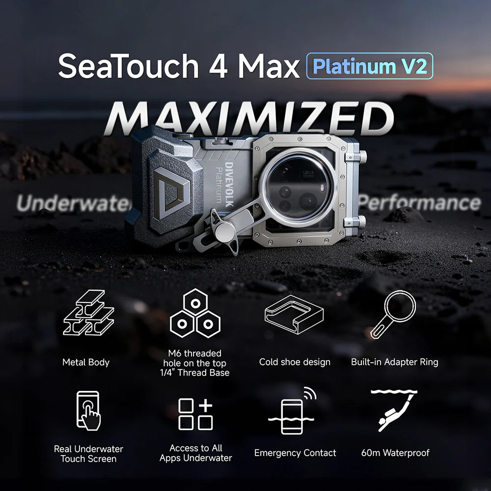 Divevolk SeaTouch 4 Max Platinum V2 Underwater Touchscreen Housing
