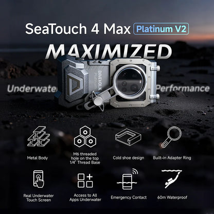 Divevolk SeaTouch 4 Max Platinum V2 Underwater Touchscreen Housing
