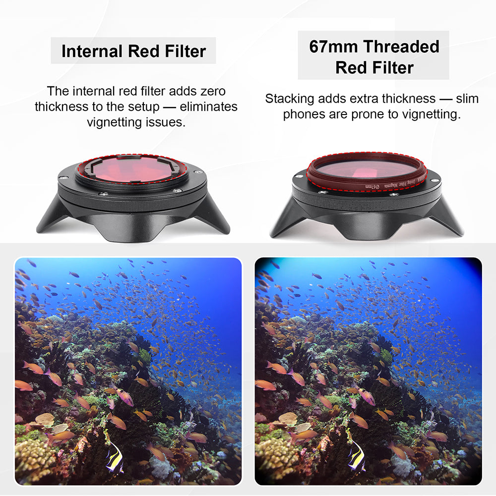 Divevolk Internal Red Filter for Wide angle convesion lens