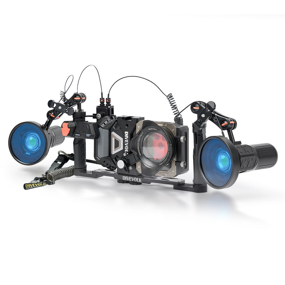 Divevolk SeaTouch 6 Pro Dual 12000 Lumen Deep Dive SL120 Kit Plus