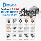 Divevolk SeaTouch 6 Pro Dual 5000 Lumen Deep Dive SL50 Kit