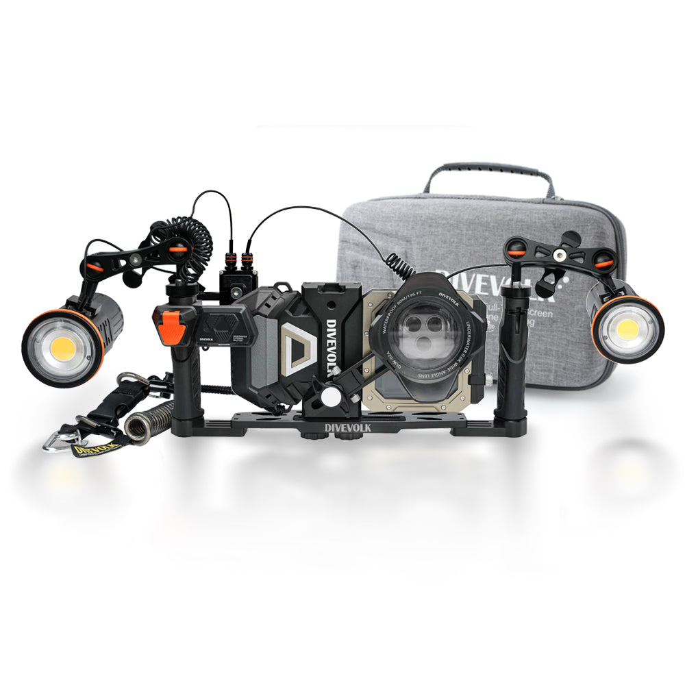 Divevolk SeaTouch 6 Pro Dual 5000 Lumen Deep Dive SL50 Kit