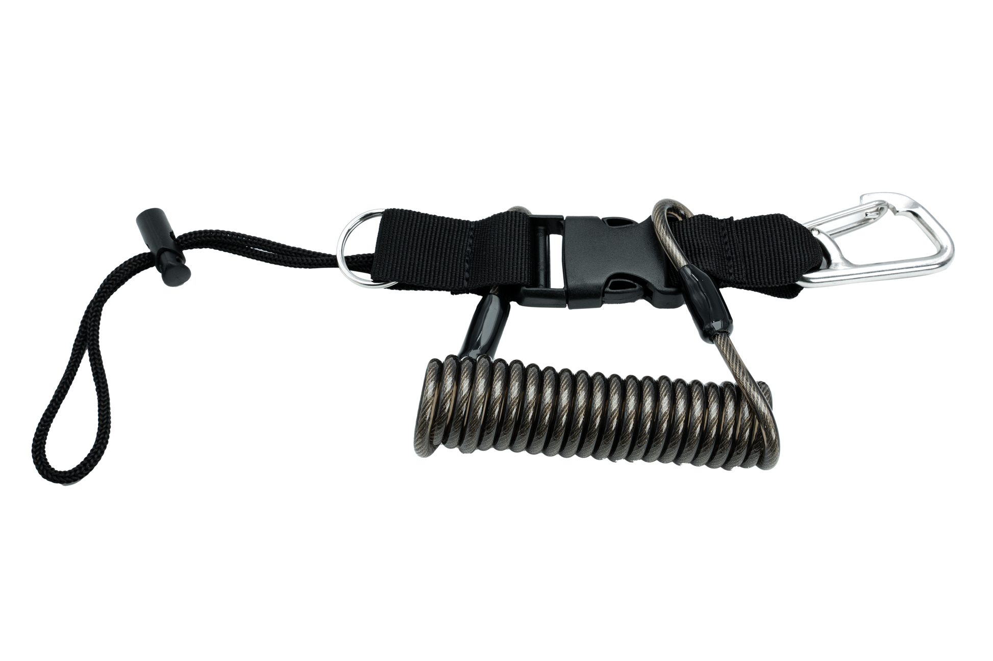 Coil Lanyard with multiple attachment points to secure Housing to Buoyancy Device