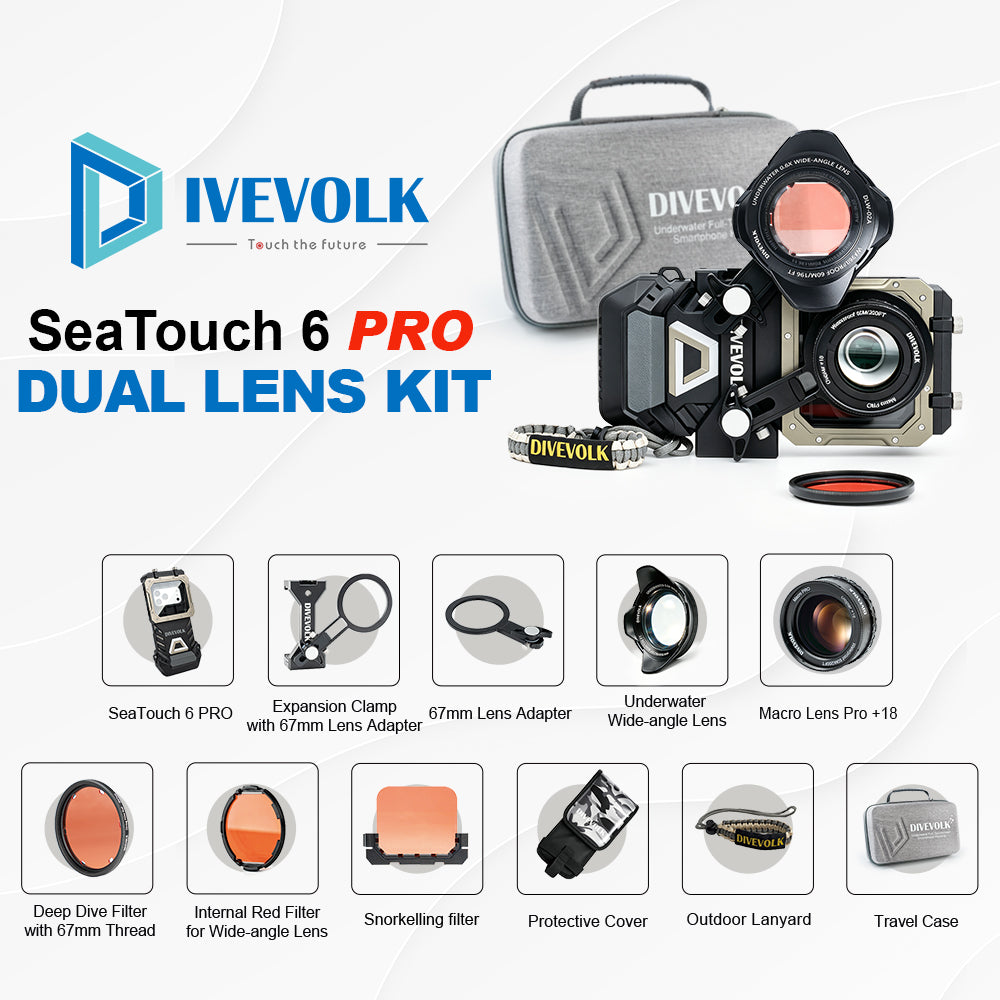 Divevolk SeaTouch 6 Pro Dual Lens Kit