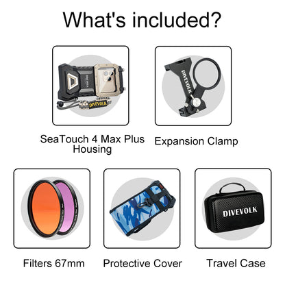 Divevolk SeaTouch 4 Max Plus Filters Kit Smartphone Dive Housing