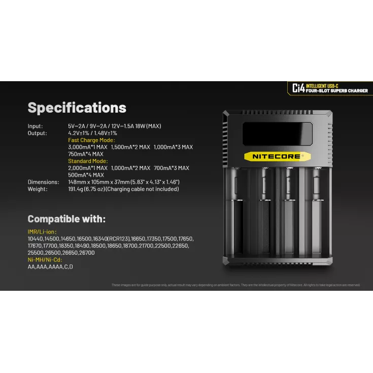 Nitecore Ci4 4-Bay USB-C Charger