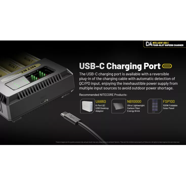 Nitecore Ci4 4-Bay USB-C Charger