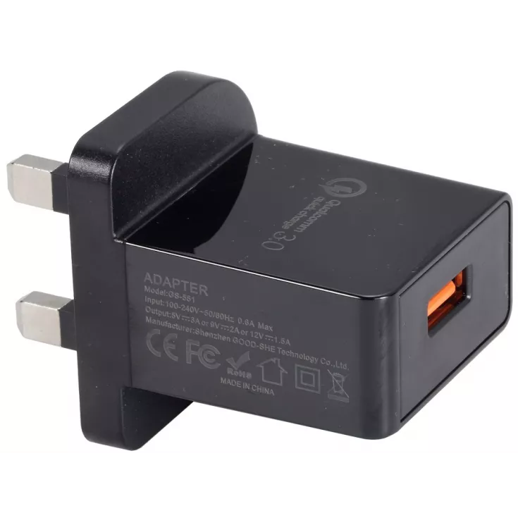 Qualcomm Quick Charge 3.0 UK Plug Adapter