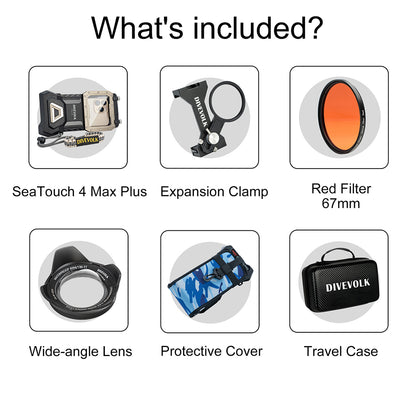 Divevolk SeaTouch 4 MAX PLUS Underwater Housing Ocean Kits