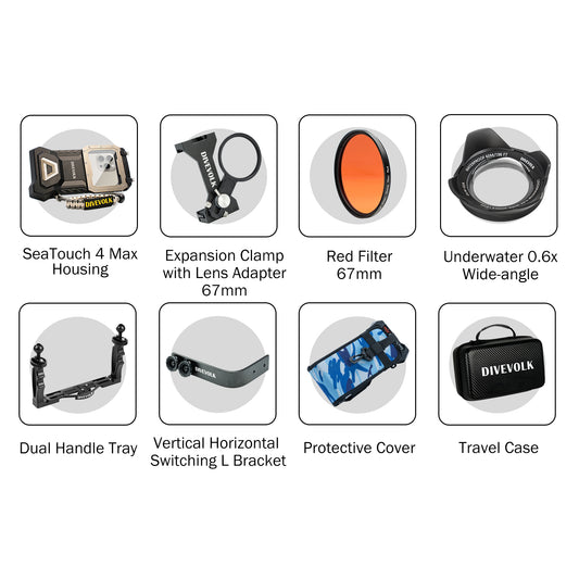 Divevolk SeaTouch 4 Max Plus Portrait View Kit