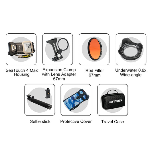 Divevolk SeaTouch 4 Max Plus Selfie kit