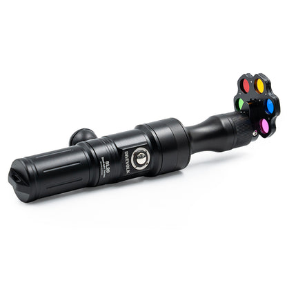 Colour Filter Wheel seen fitted to Snoot and SL20 video Light