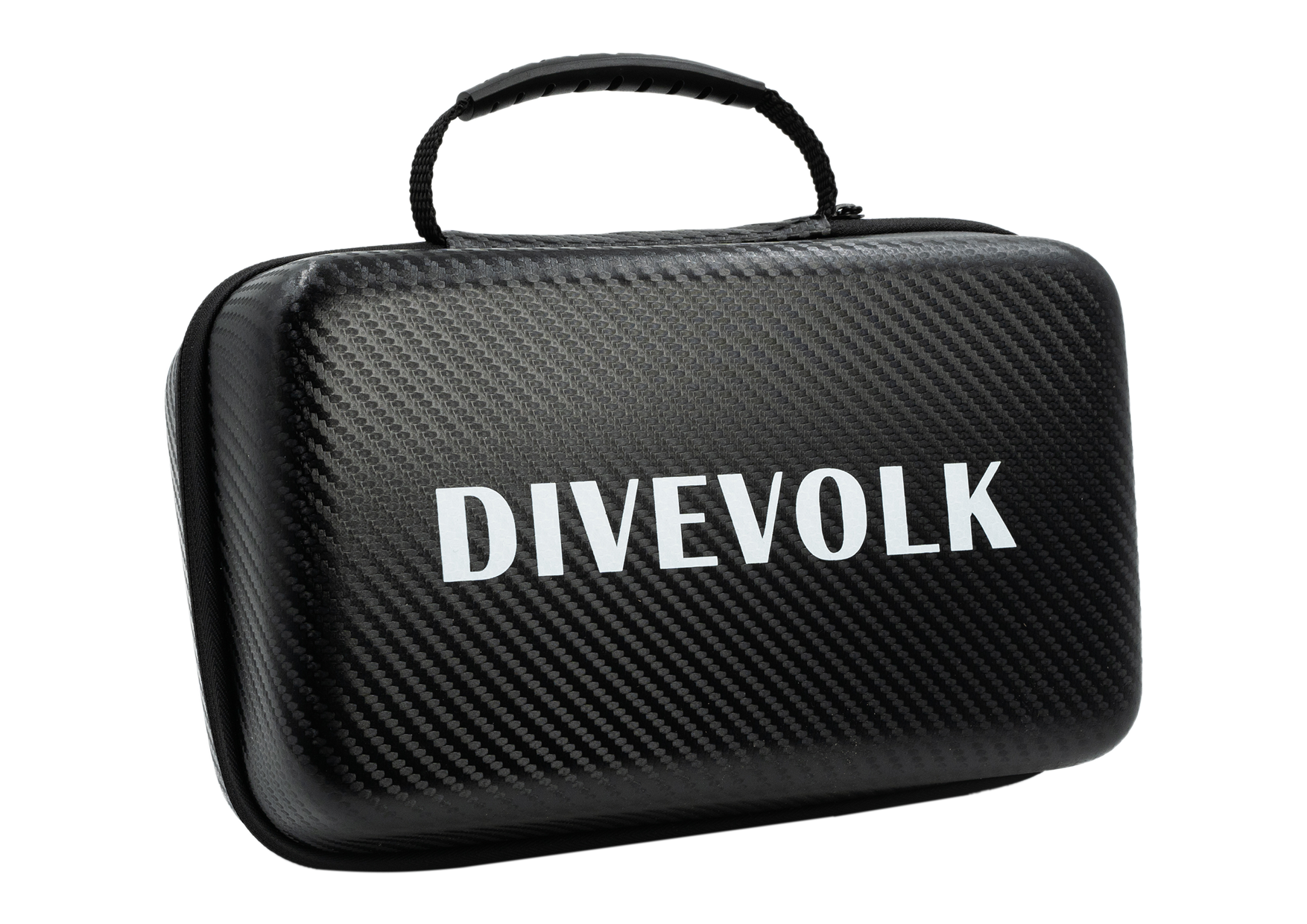 Black carrying case with 'DIVEVOLK' branding on a white background