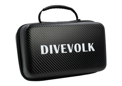 Black carrying case with 'DIVEVOLK' branding on a white background