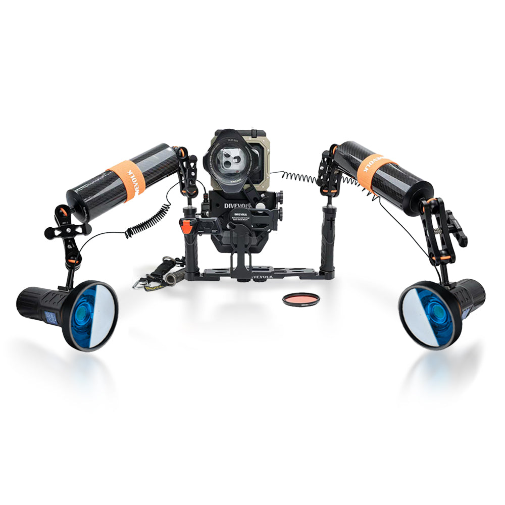 Divevolk SeaTouch 6 Pro Dual 12000 Lumen Ultimate SL120 Kit Plus