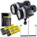 AOI Q1 Ultra Compact Strobe Dual Bundle with Split Cable & Batteries