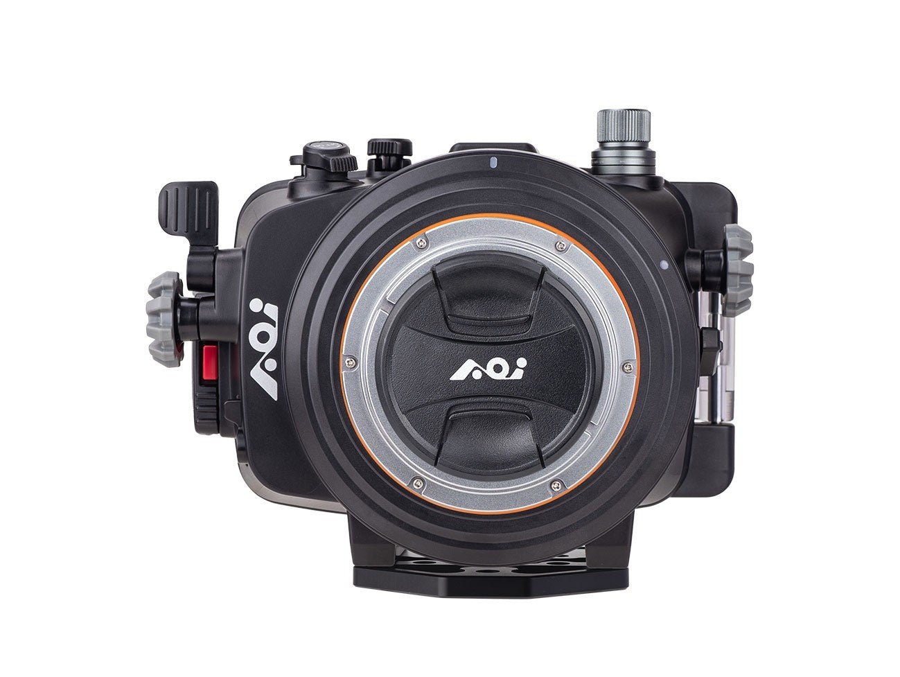 Underwater camera housing for Sony AC7 Mark II with AOI branding on a white background
