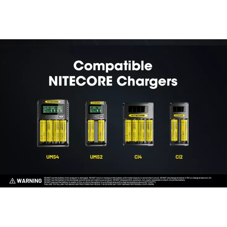 Nitecore 21700 Li-ion High Performance Battery 6000mAH for AOI P1-Series Strobes NL2160HP