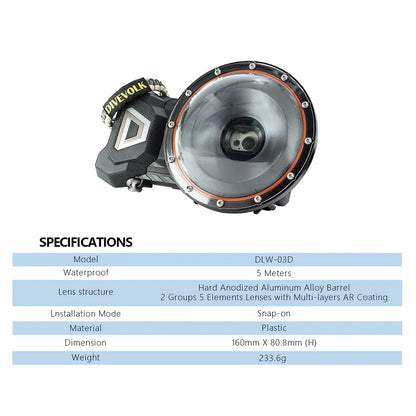 Divevolk Surface Dome Lens