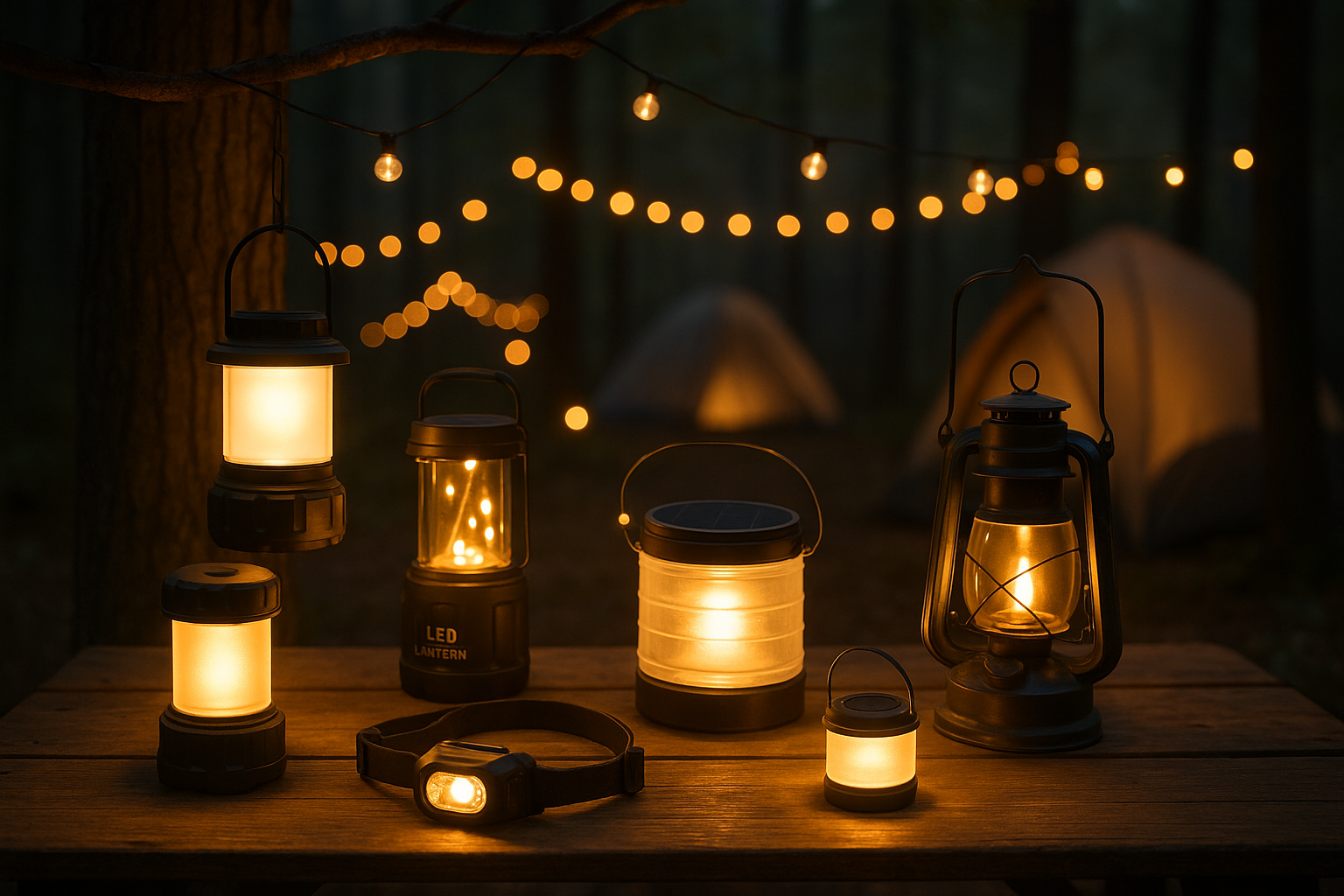 camping lights and lanterns