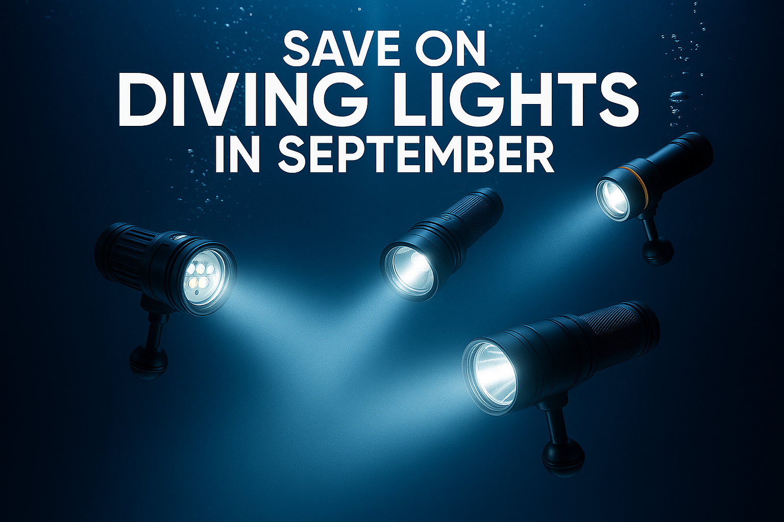 change text to say "Save on Diving Lights in September"