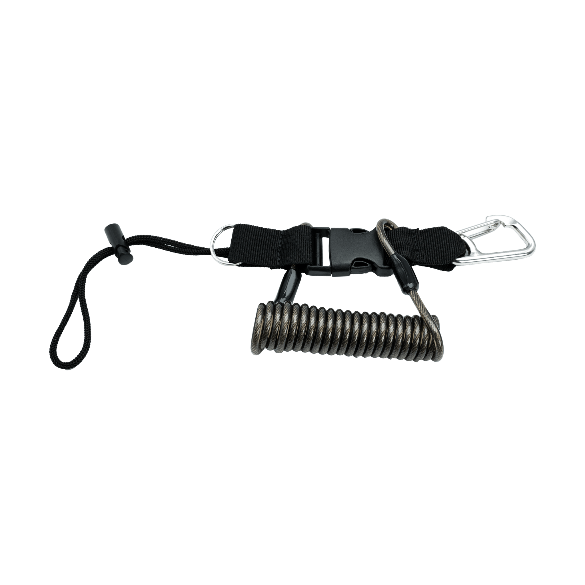Coil Lanyard with multiple attachment points to secure Housing to Buoyancy Device