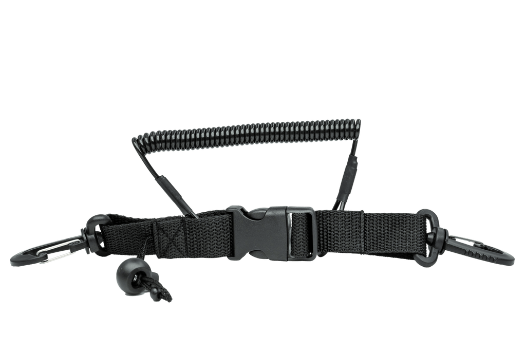 Coil Lanyard with multiple attachment points to secure Housing to Buoyancy Device