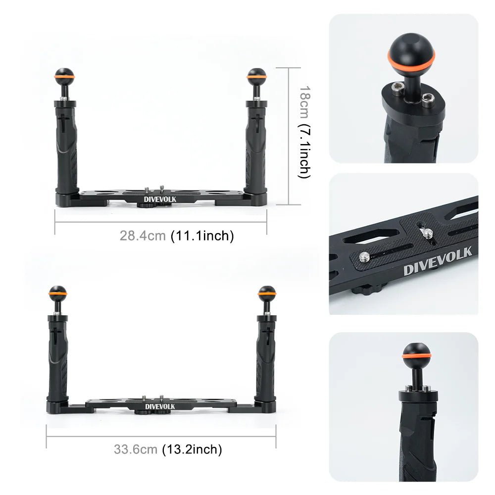 Divevolk Dual Handle Tray for Smartphone Housings (New Version)