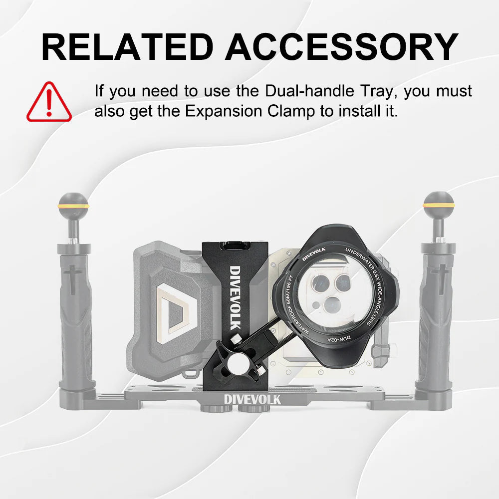 Divevolk Dual Handle Tray for Smartphone Housings (New Version)