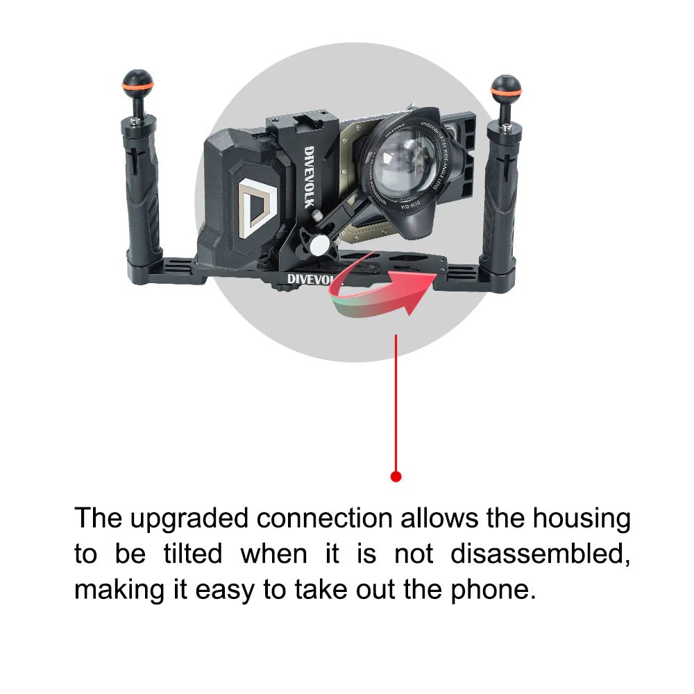 Divevolk Dual Handle Tray for Smartphone Housings (New Version)