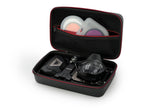 Divevolk Phone Housing with lens and accessories in a black carrying case on a white background