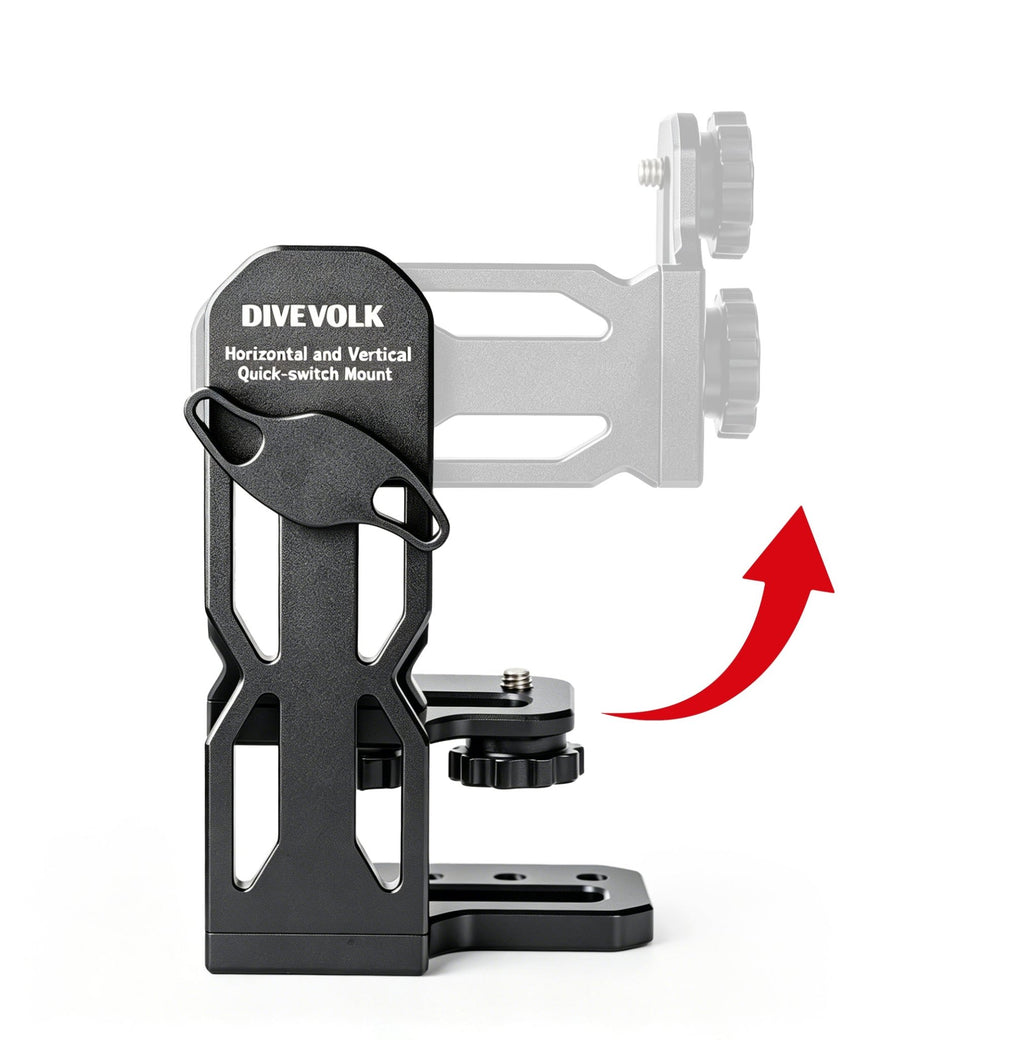 Divevolk Horizontal and Vertical Quick-switch Mount