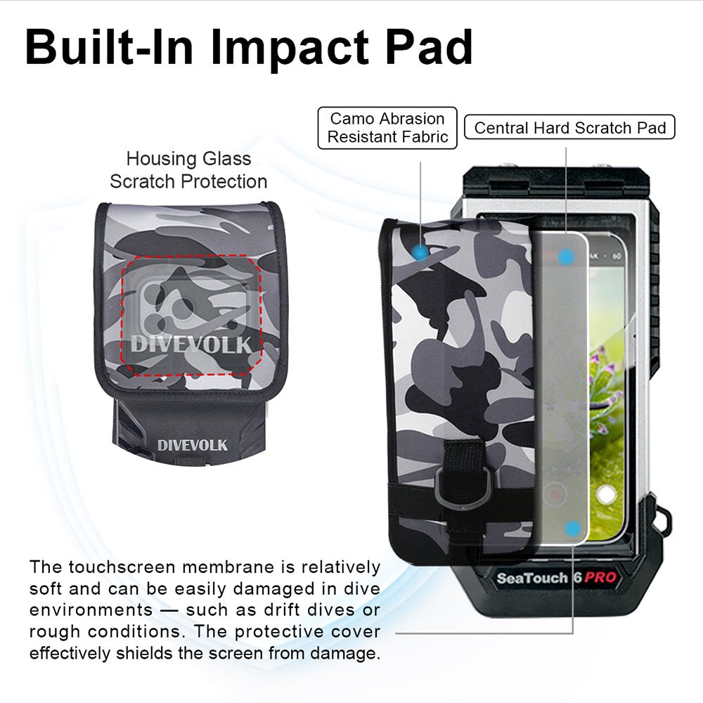 Divevolk Protecive bag for SeaTouch 6 Pro housing Grey
