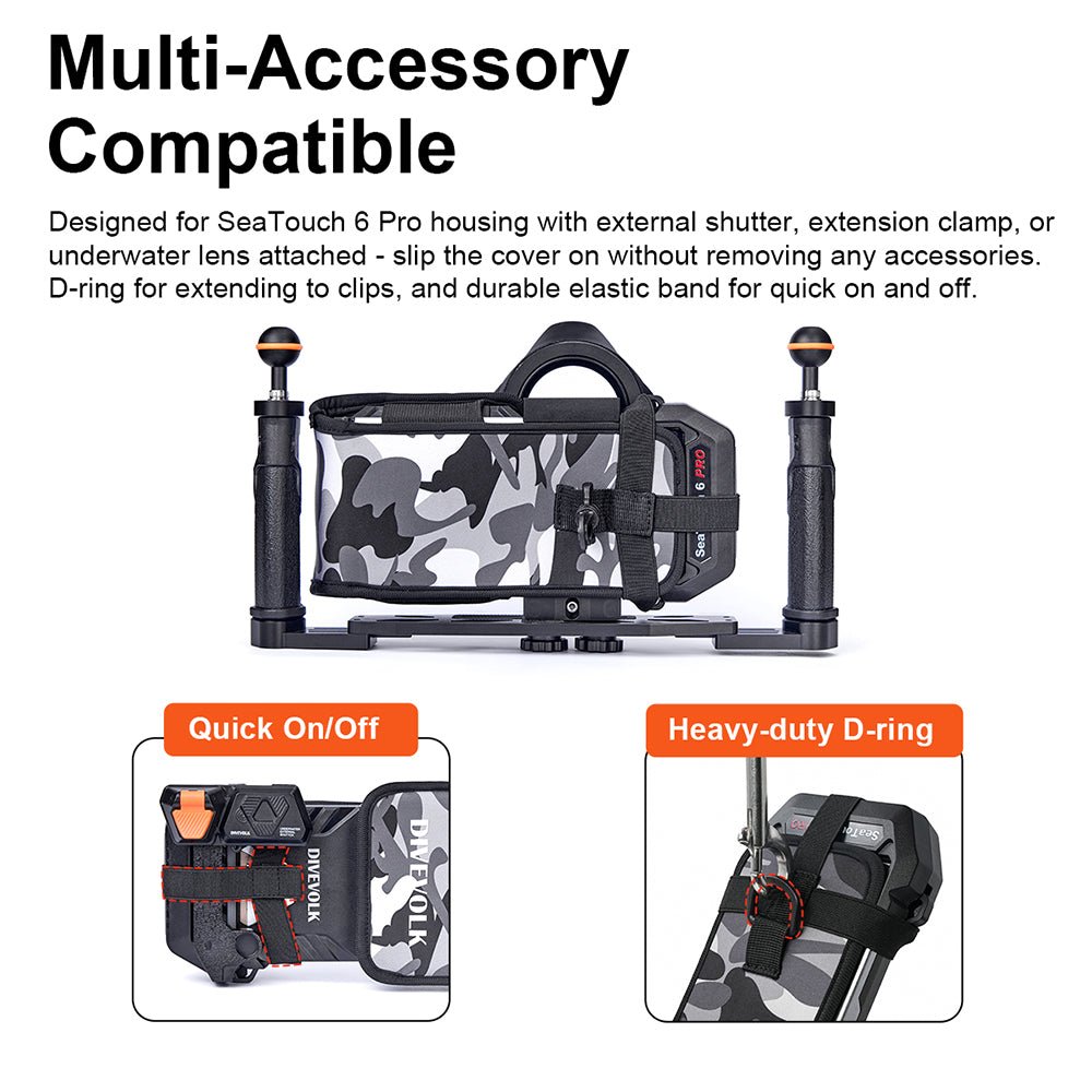 Divevolk Protecive bag for SeaTouch 6 Pro housing Grey