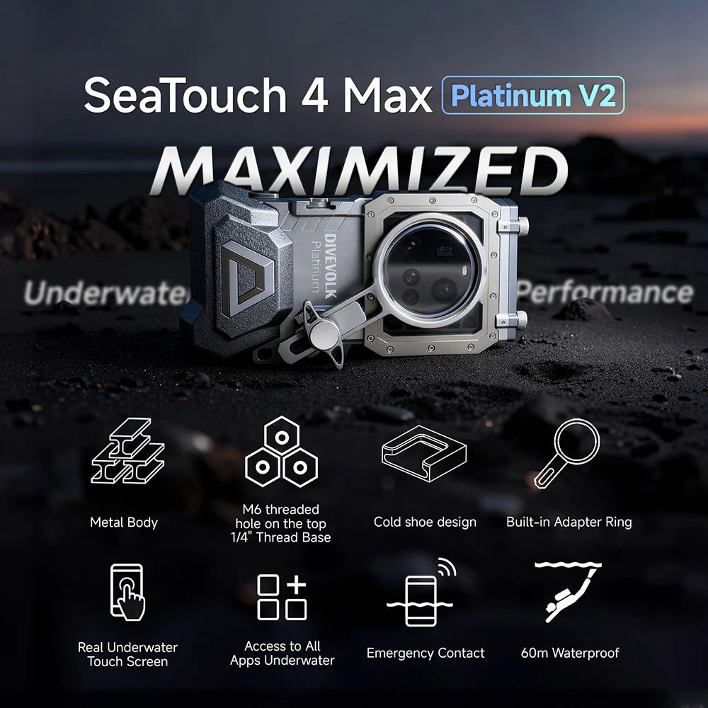 Divevolk SeaTouch 4 Max Platinum V2 Underwater Smartphone Housing