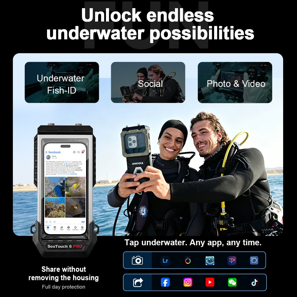 Divevolk SeaTouch 6 Pro Underwater Smartphone Housing